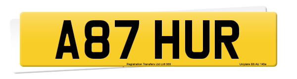 Registration number A87 HUR